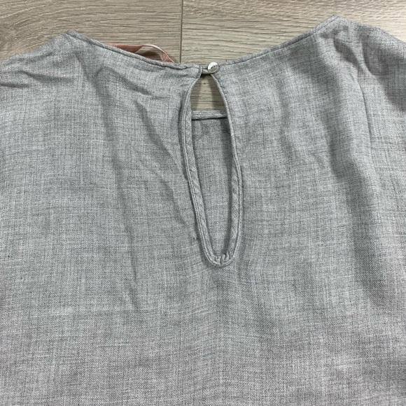 Zara Floral Print Ruffle Skirt Long Sleeve Grey Mini Dress - Picture 4 of 8